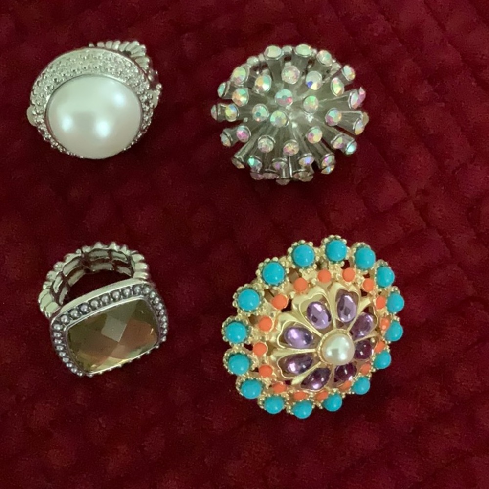 Elastic band ring set